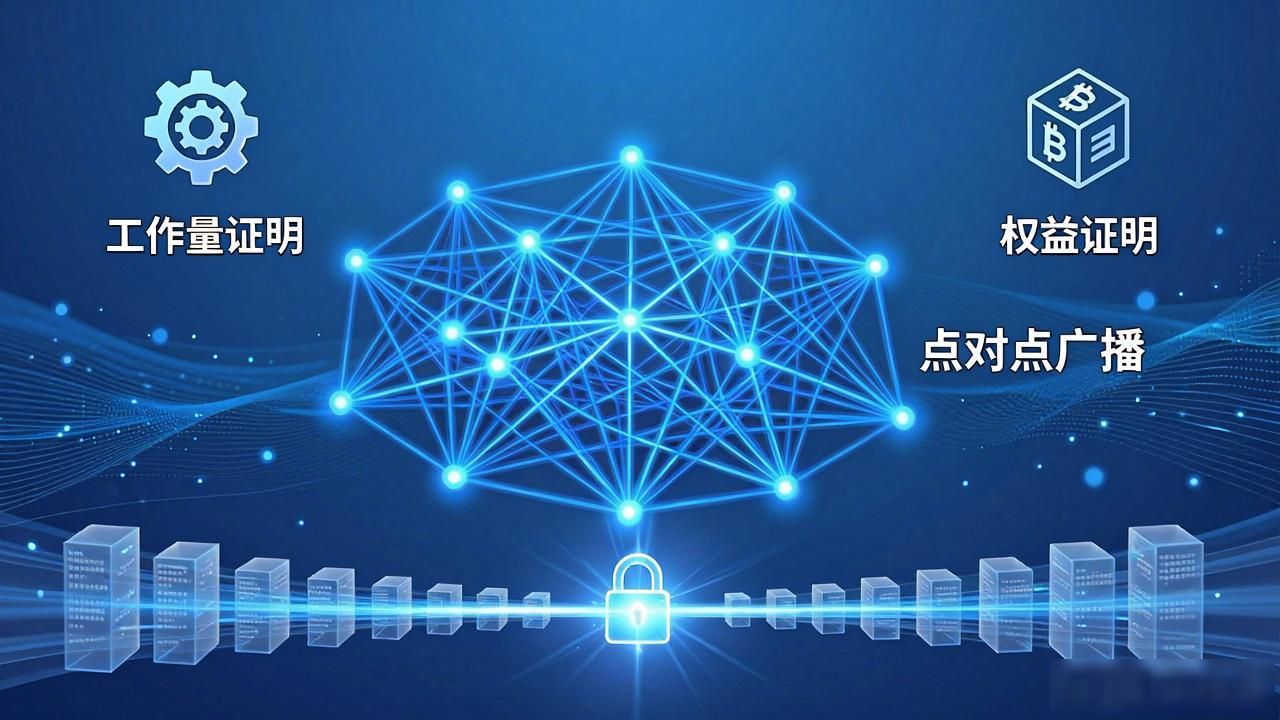 区块链的传输方式_哈希指针默克尔树结构_区块链去中心化点对点网络