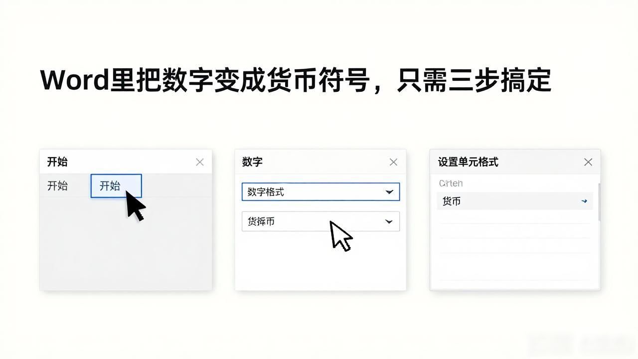 Word设置货币格式方法_Word添加货币符号快捷键_word怎样设置数字为货币