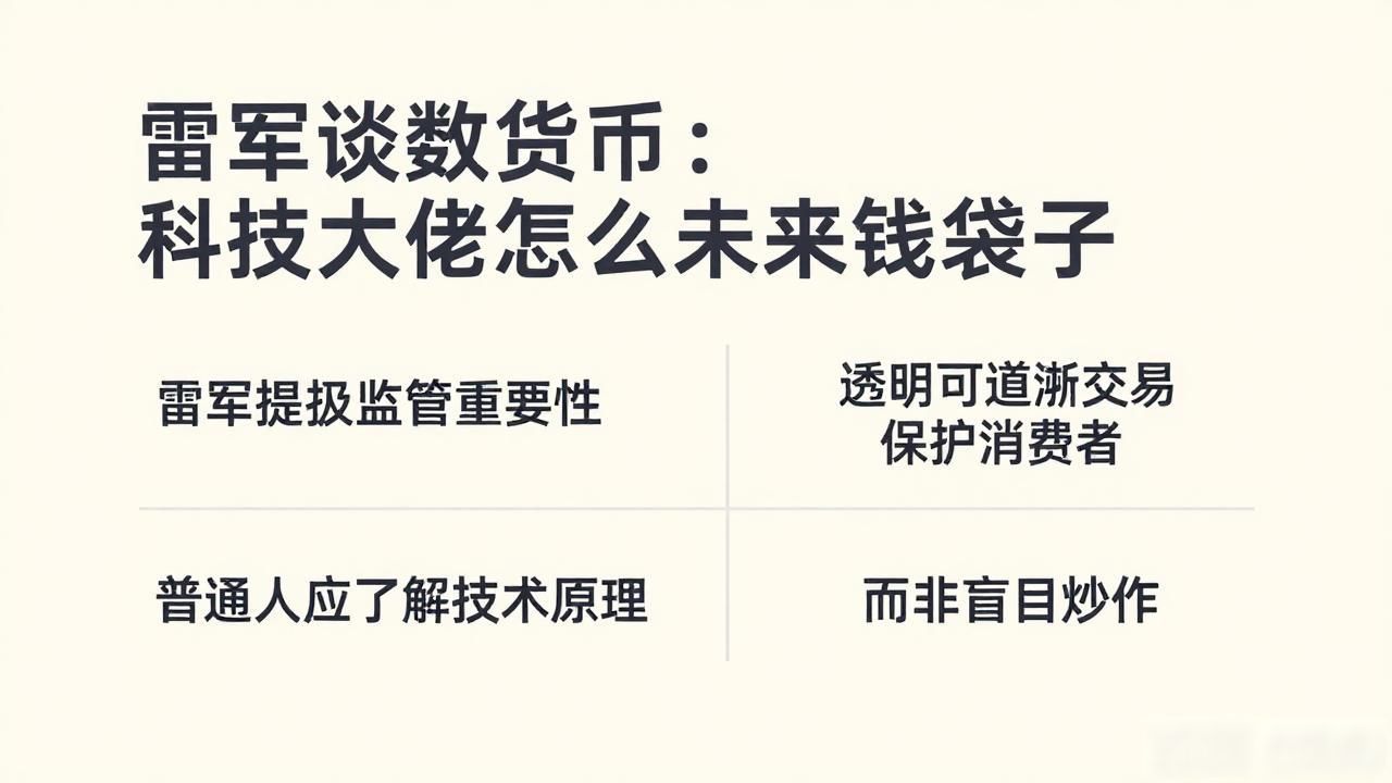 雷军谈数字货币_雷军演讲数字货币_数字货币的底层逻辑