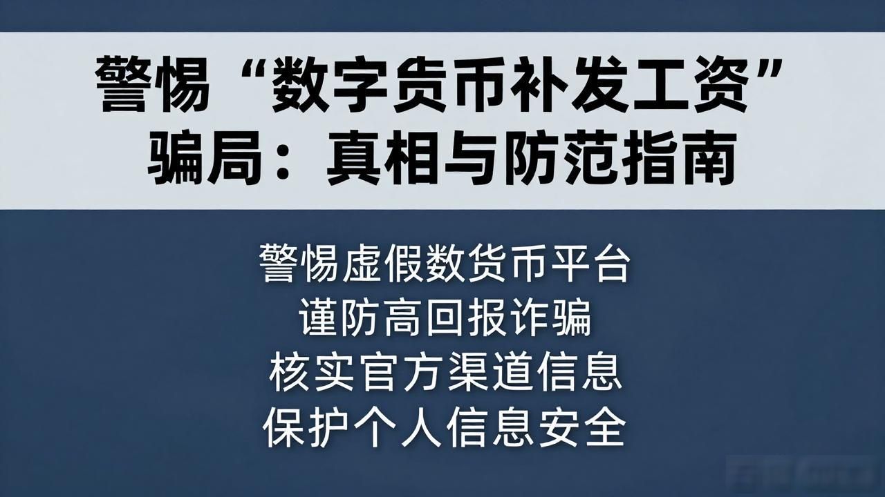 最新数字货币补发工资_警惕数字货币诈骗陷阱_最新数字货币补发工资骗局