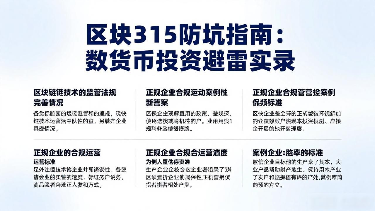 区块链投资者风险防范_区块链315数字货币_数字货币合规性监管