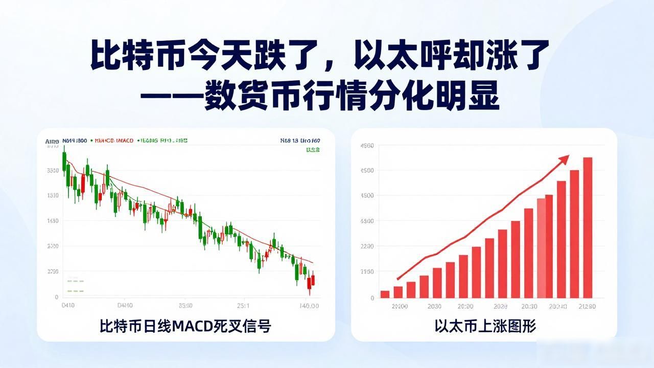 今天数字货币行情走势_比特币以太坊行情分析_数字货币市场分化走势