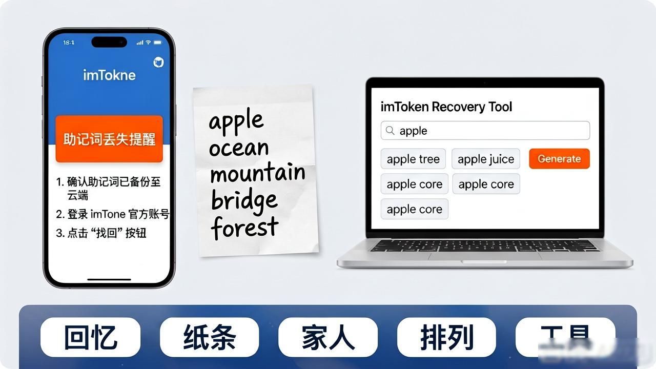 imToken钱包丢失助记词处理方法_imToken助记词找回_imtoken 钱包下载助记词丢了怎么办